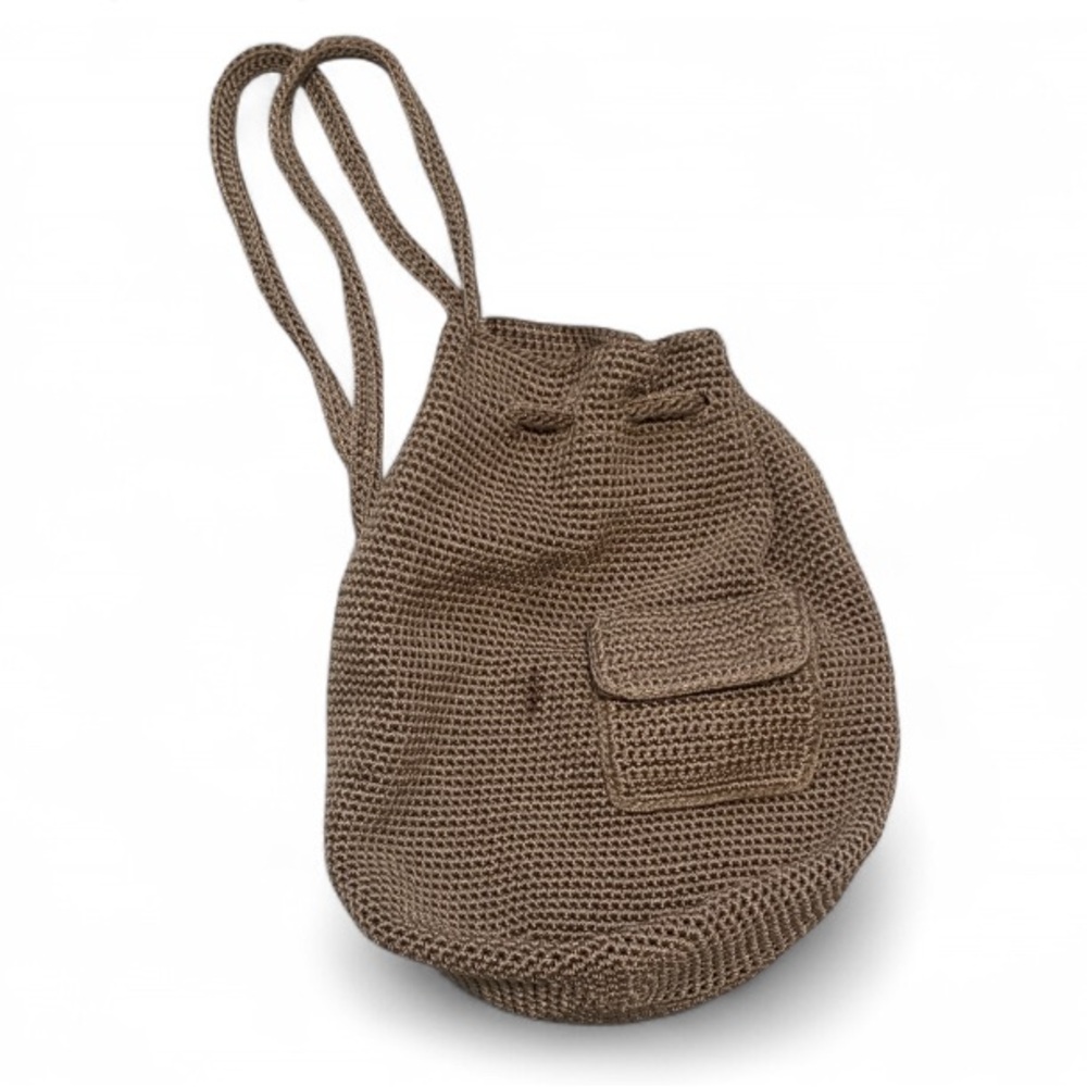 The Sak Taupe Crochet Backpack